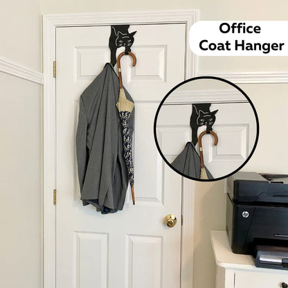 Cat Over The Door Hooks - Black