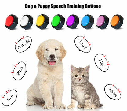 Dog Buttons for Communication - 8 Pcs