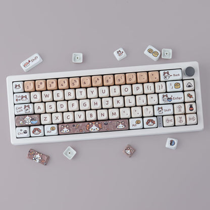 Cute Kitty-Cat Keycaps Set - 143 Keys