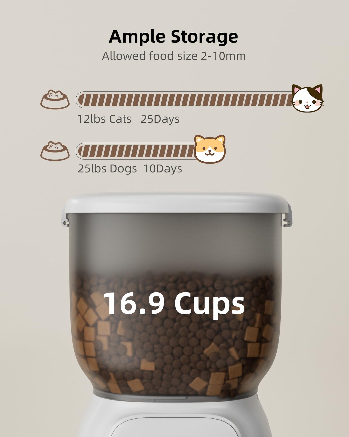 Automatic Cat Feeder - 4L, 6 Meals Per Day