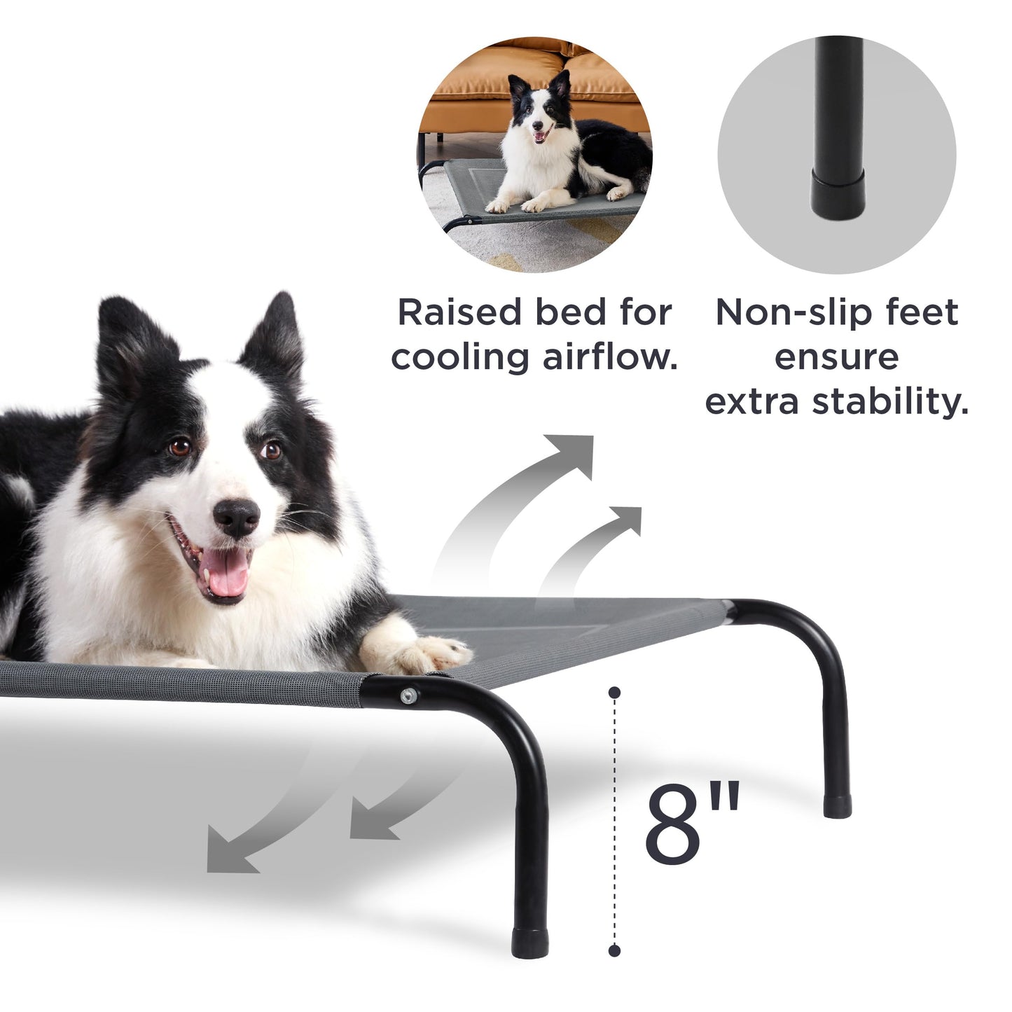 Elevated Raised Cooling Cots Bed for Dogs