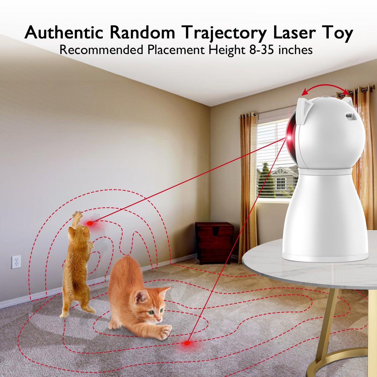 Interactive Rechargeable Cat Laser Toy