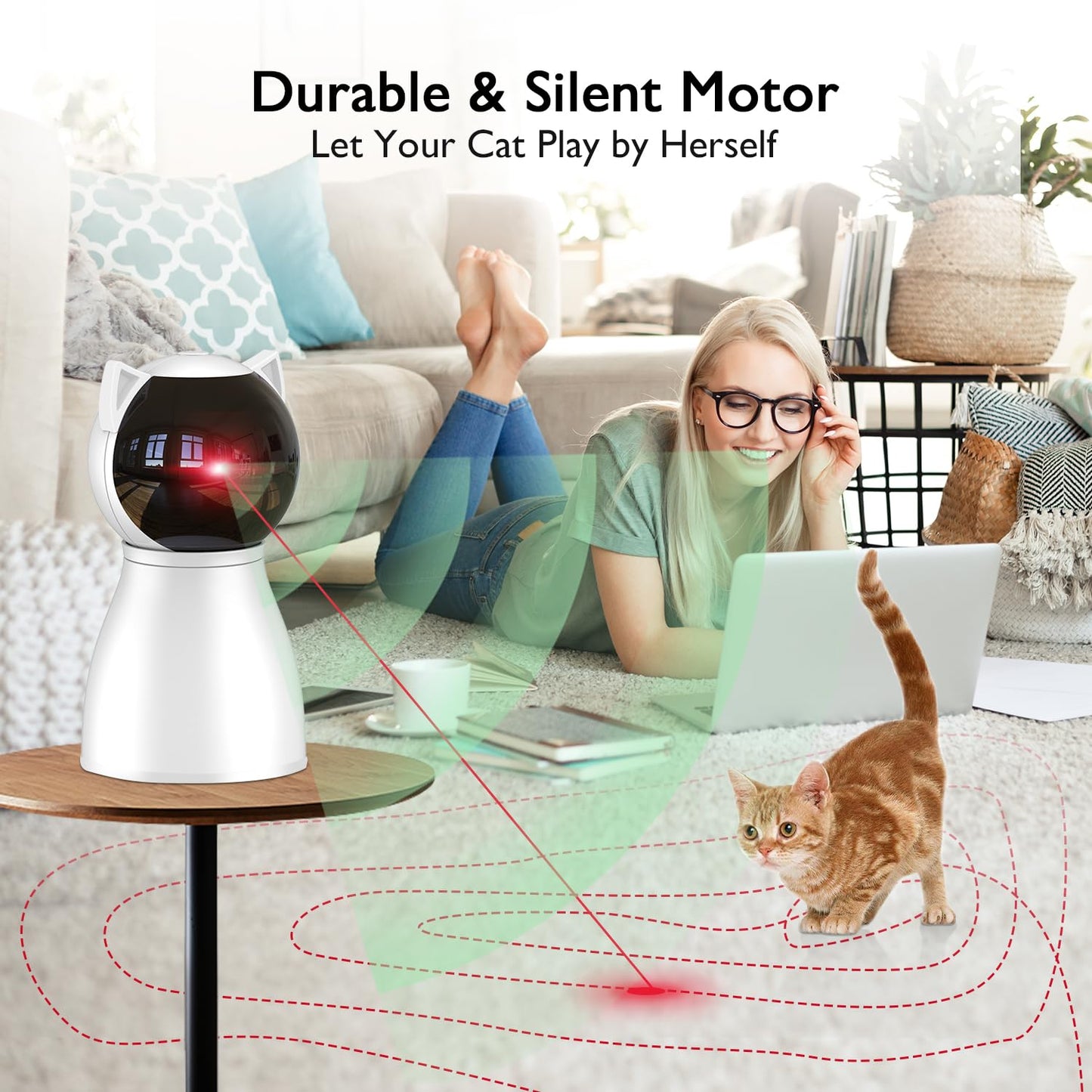Interactive Rechargeable Cat Laser Toy