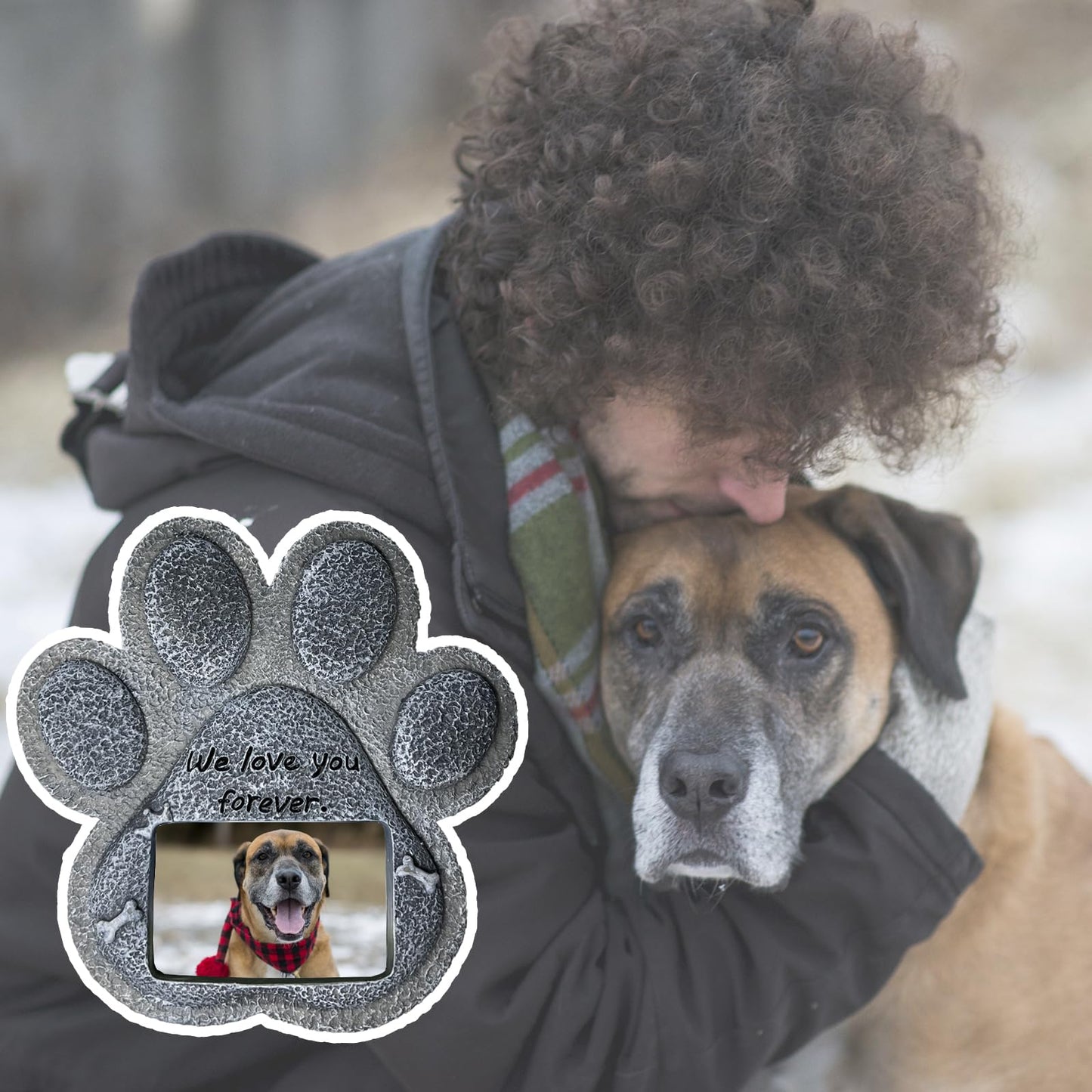 Pet Memorial Stones for Dogs - Paw Shaped