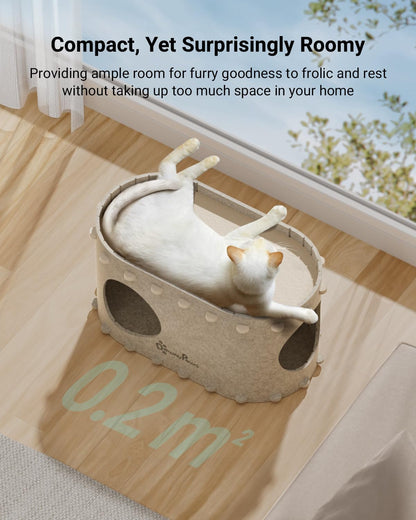 Cat Cave Beds - Foldable Hideaway for Indoor Cats