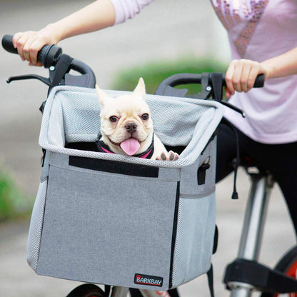 Pet Carrier Bicycle Basket - Grey