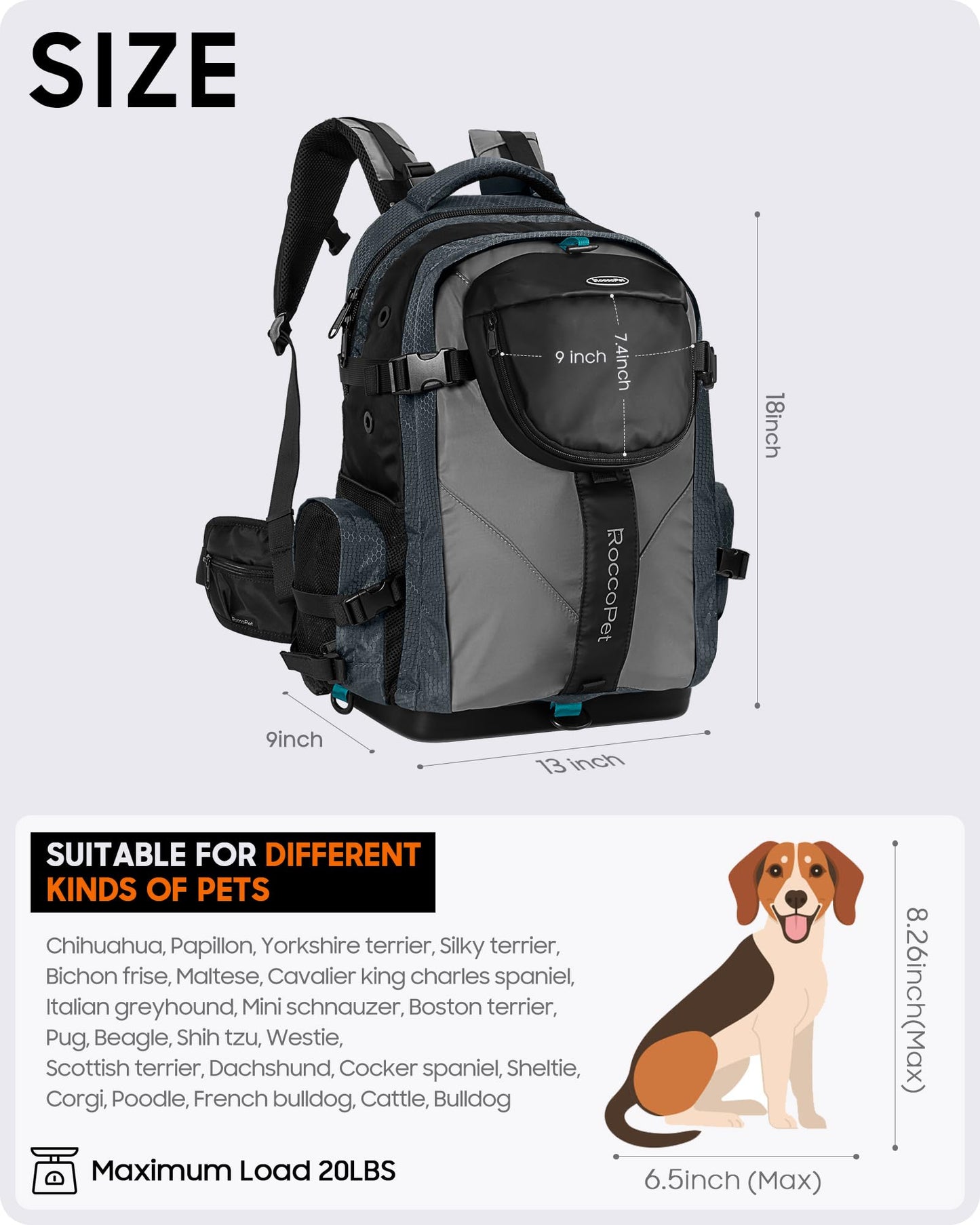 Pet and Laptop Backpack - Teal