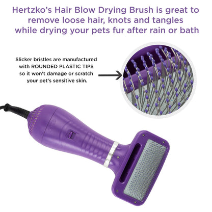 Pet Hair Brush and Hair Dryer Combo