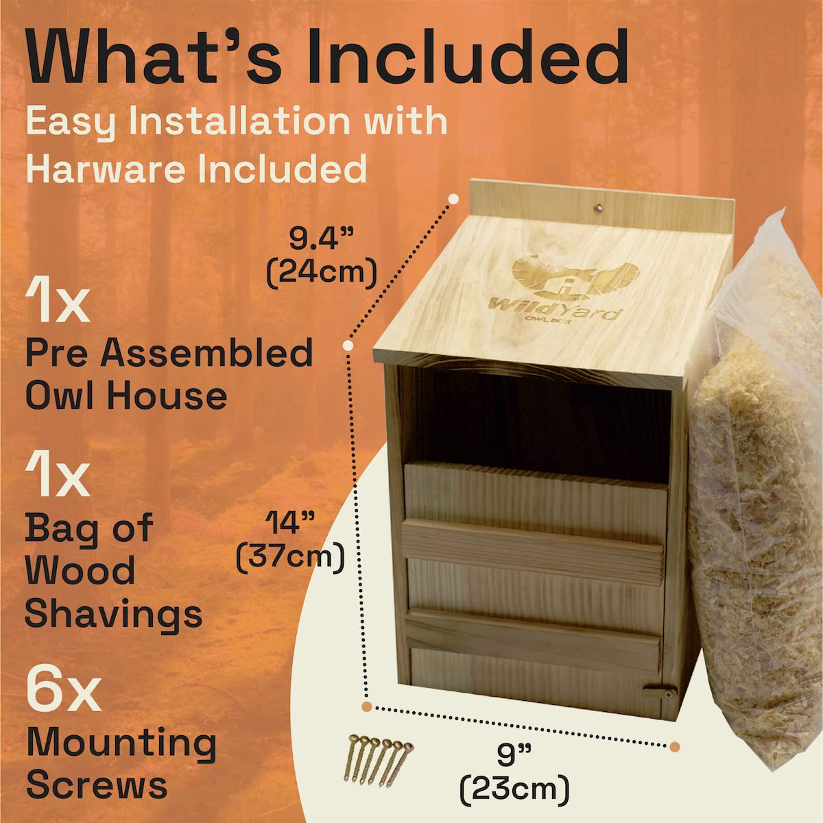 Owl House - Real Wood, Easy to Hang