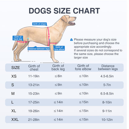 Dog Lift Harness, Pet Support & Rehabilitation Sling Lift Adjustable Padded Breathable Straps Dog Lift Harness for Senior Dogs