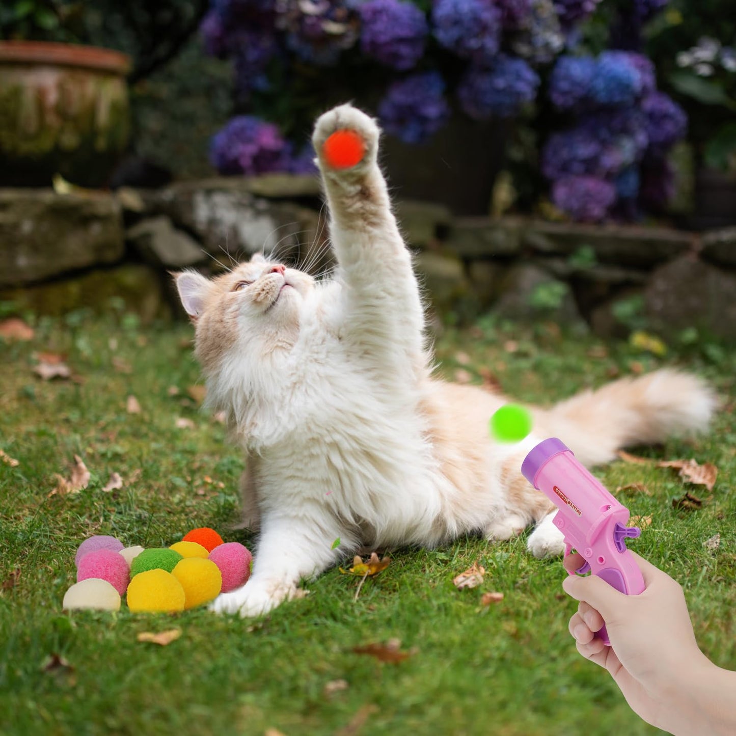 Cat Toy Ball Launcher Gun