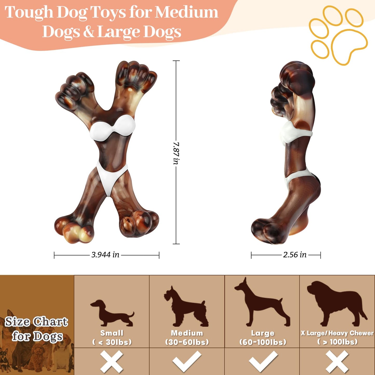 Tough Dog Toys - Indestructible, Large Breed