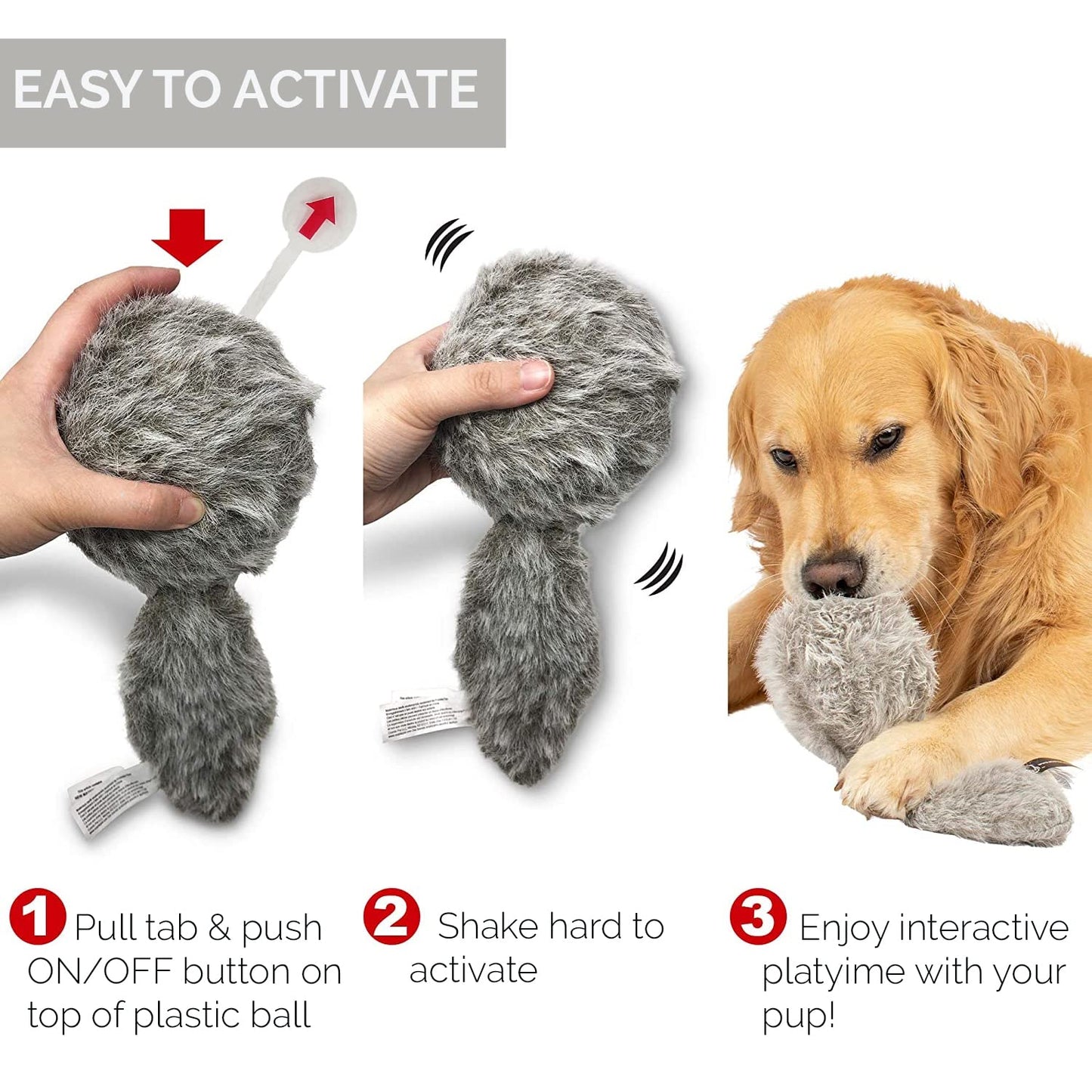 Interactive Plush Dog Toy - Wiggles & Barks