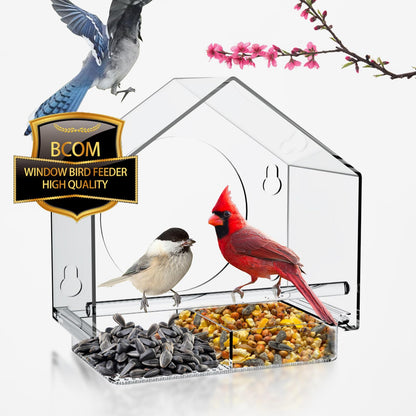 Clear View Window Bird Feeder - Strong Suction Cups