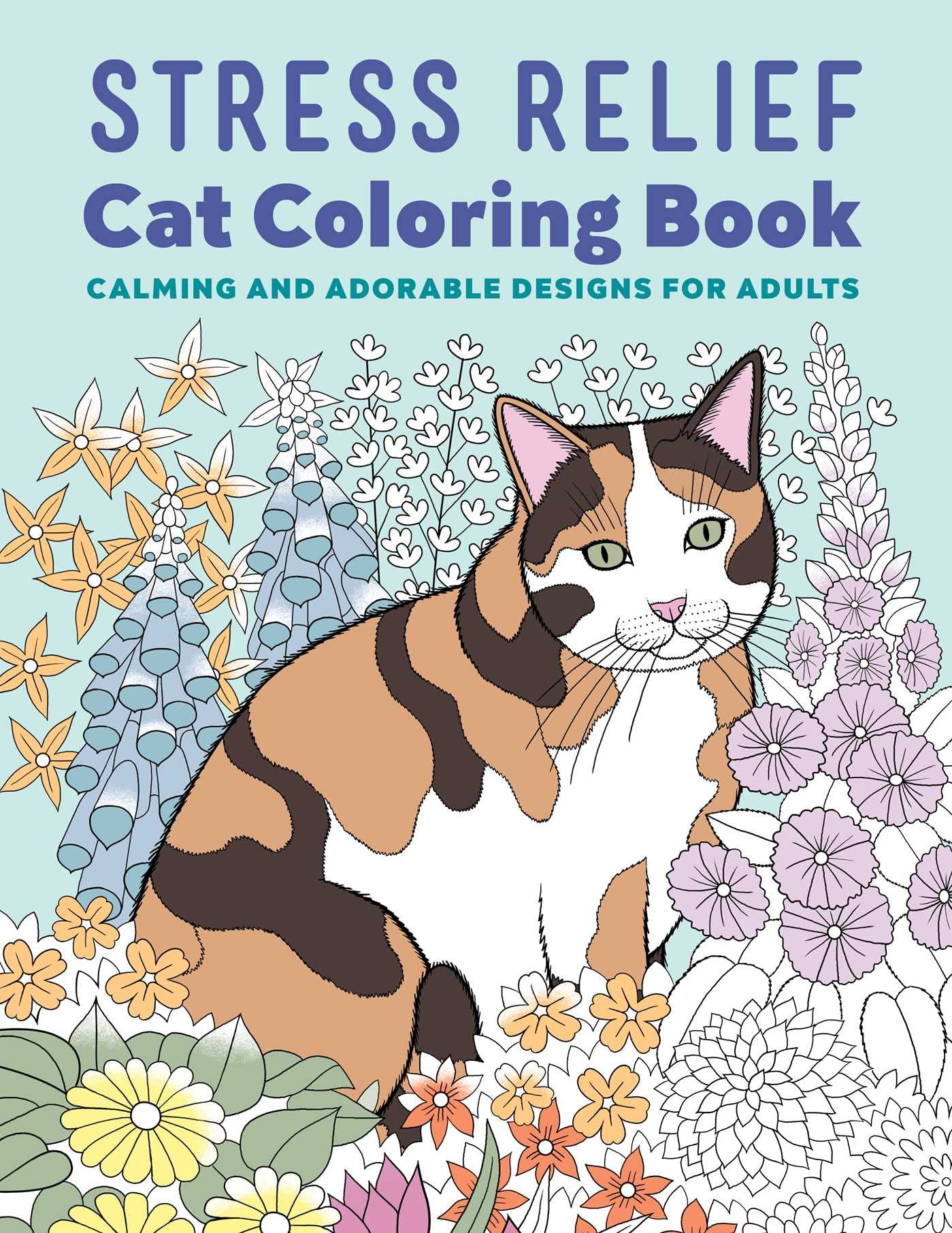 Stress Relief Cat Coloring Book for Adults