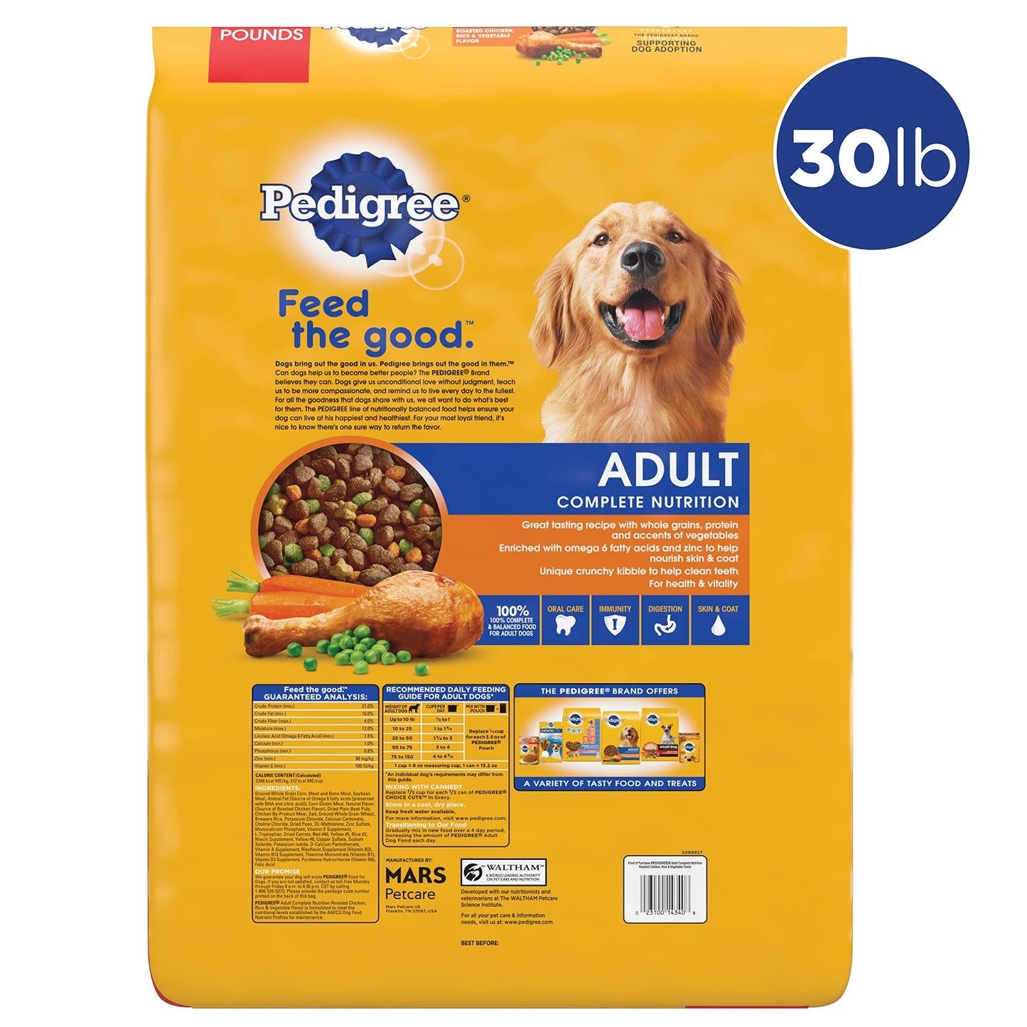 Pedigree Adult Dry Dog Food - 30 lb. Bag