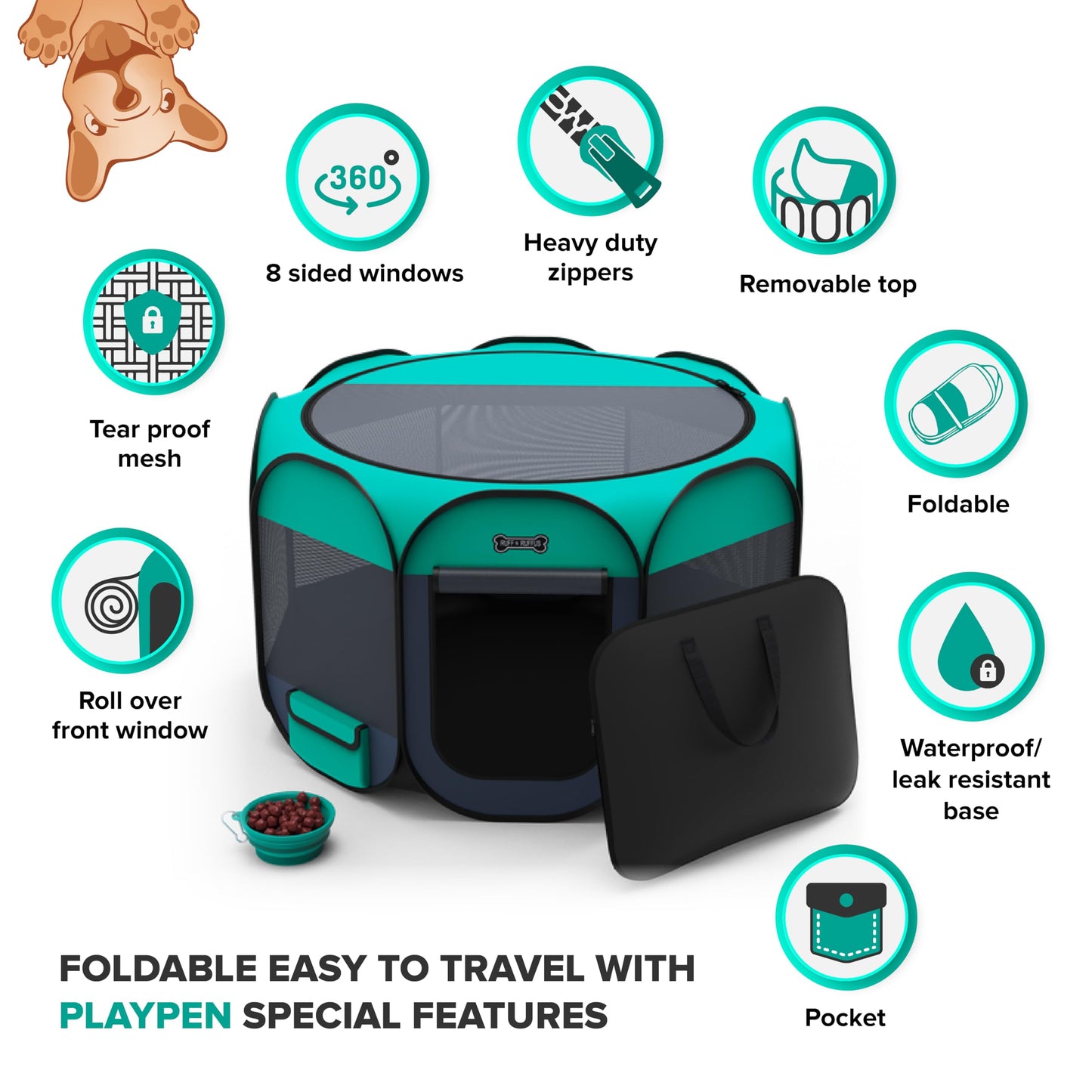 Portable Foldable Pet Playpen - Extra Large