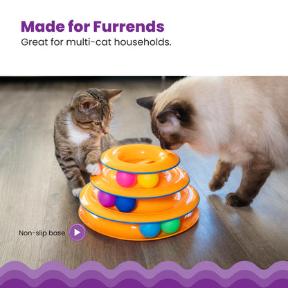 Tower of Tracks Cat Toy - 3-Tier Interactive