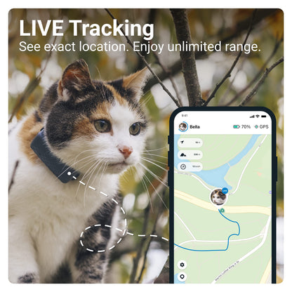 Cat GPS Tracker & Health Monitor - Dark Blue