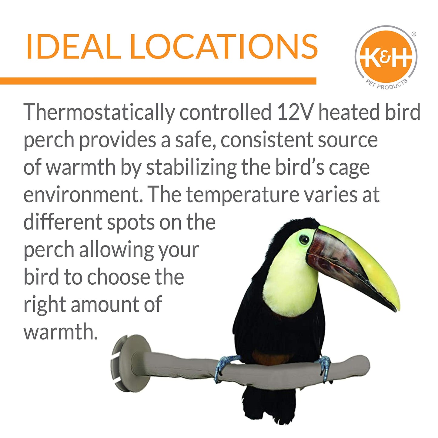 Thermo-Perch Heated Bird Perch