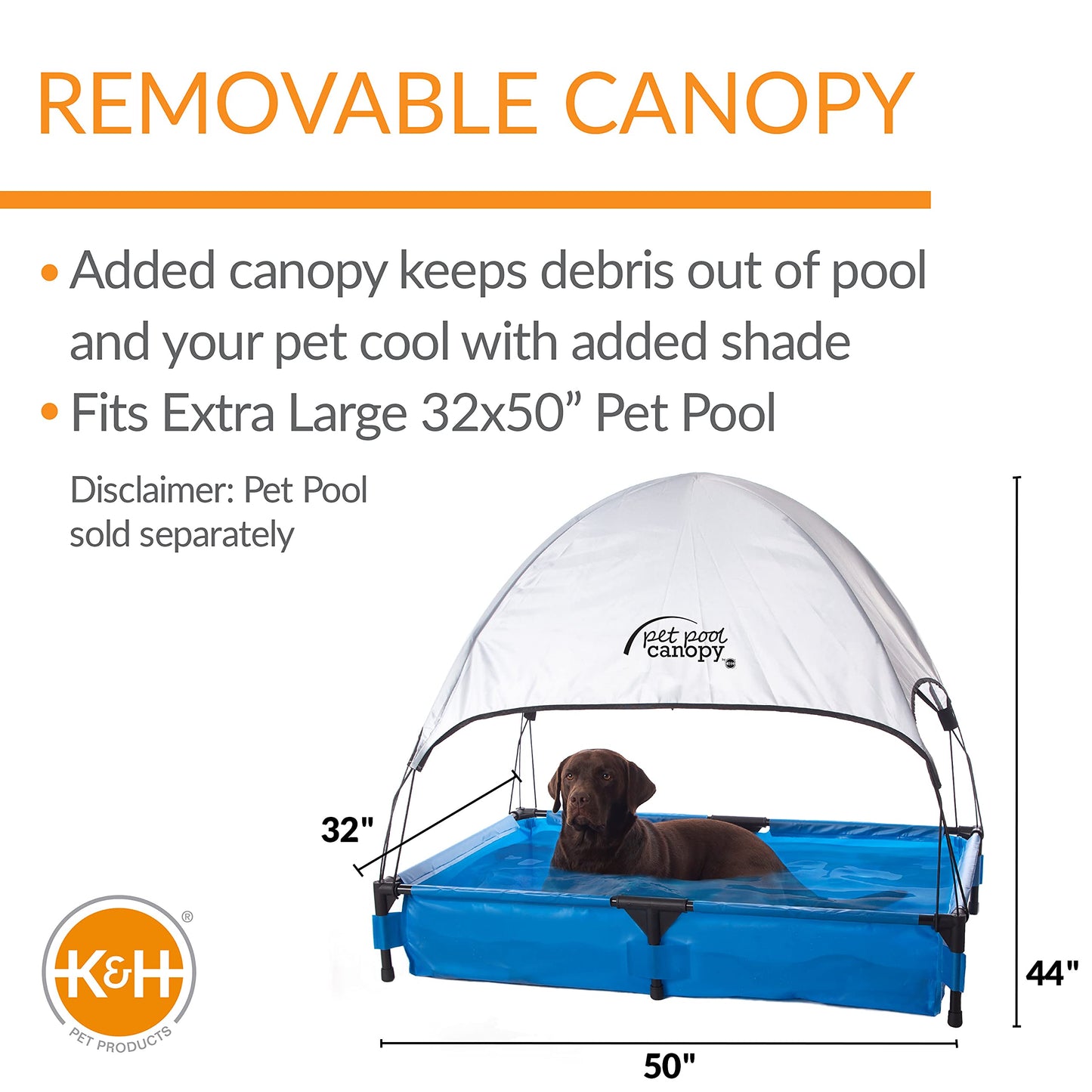 Dog Pool & Pet Bath Canopy - X-Large