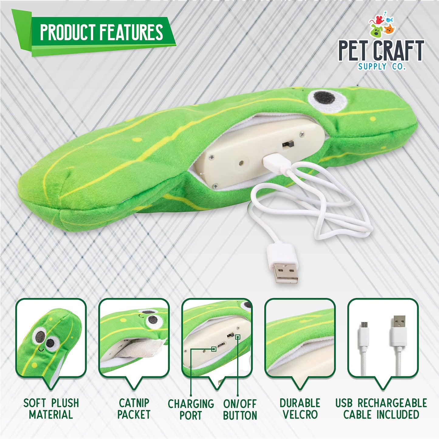 Interactive Cat Toy - Wiggle Pickle and Shimmy Shark