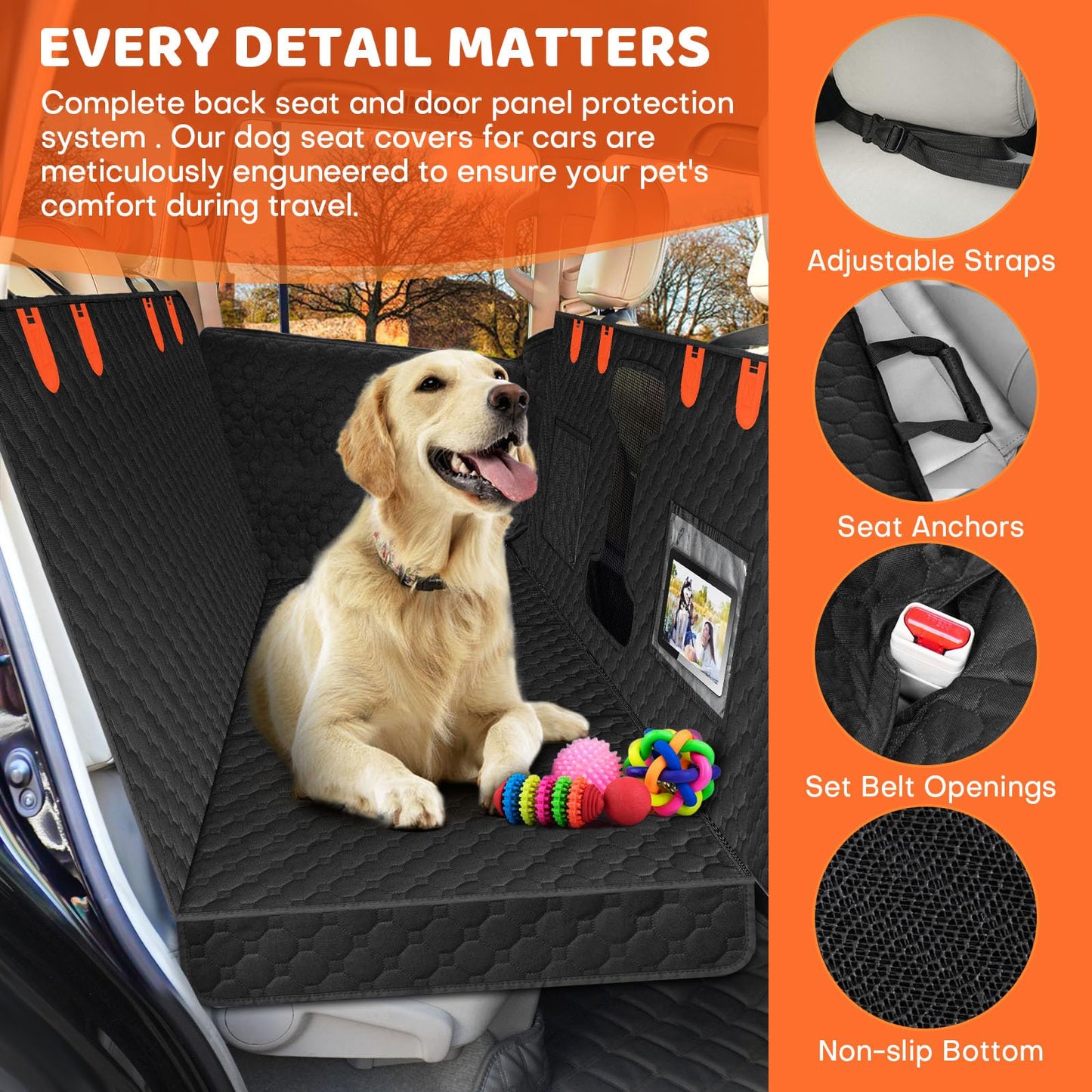 Back Seat Extender for Dogs - Waterproof