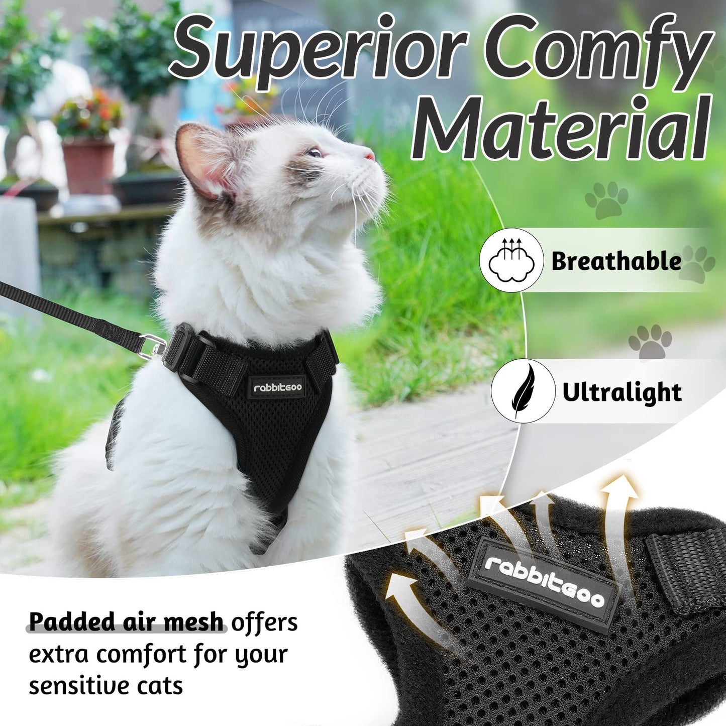 Cat Harness and Leash for Walking