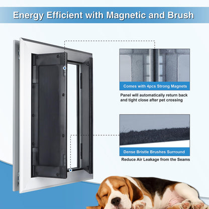 Aluminum Dog Door with Double Panels