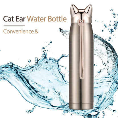 Cute Cat Water Bottle - Insulated Travel Mug