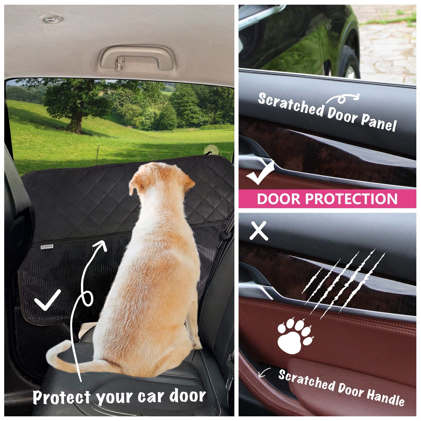 Car Door Protector for Dogs - 2 Pack, Waterproof