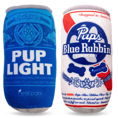 Beer Plush Squeaky Dog Toys - 2 Pack