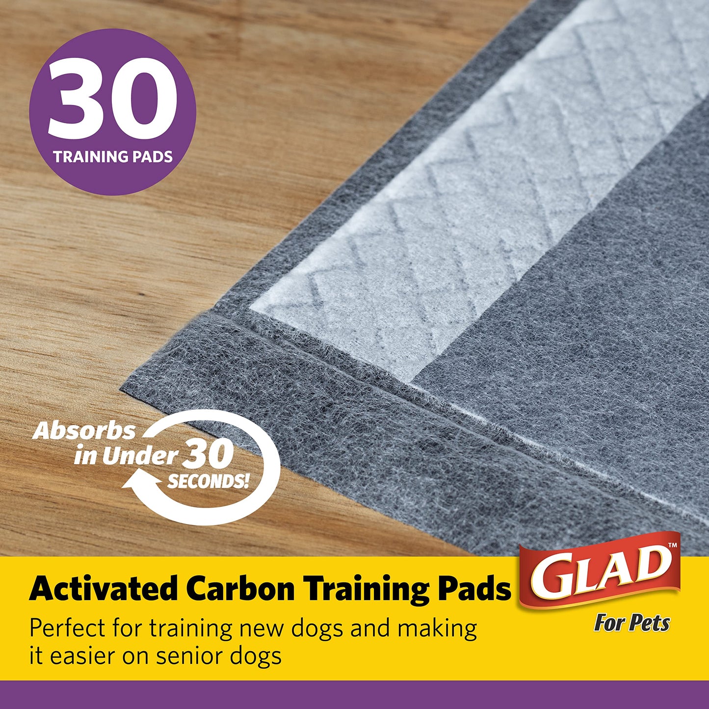 Jumbo Charcoal Puppy Pads - 30 Count