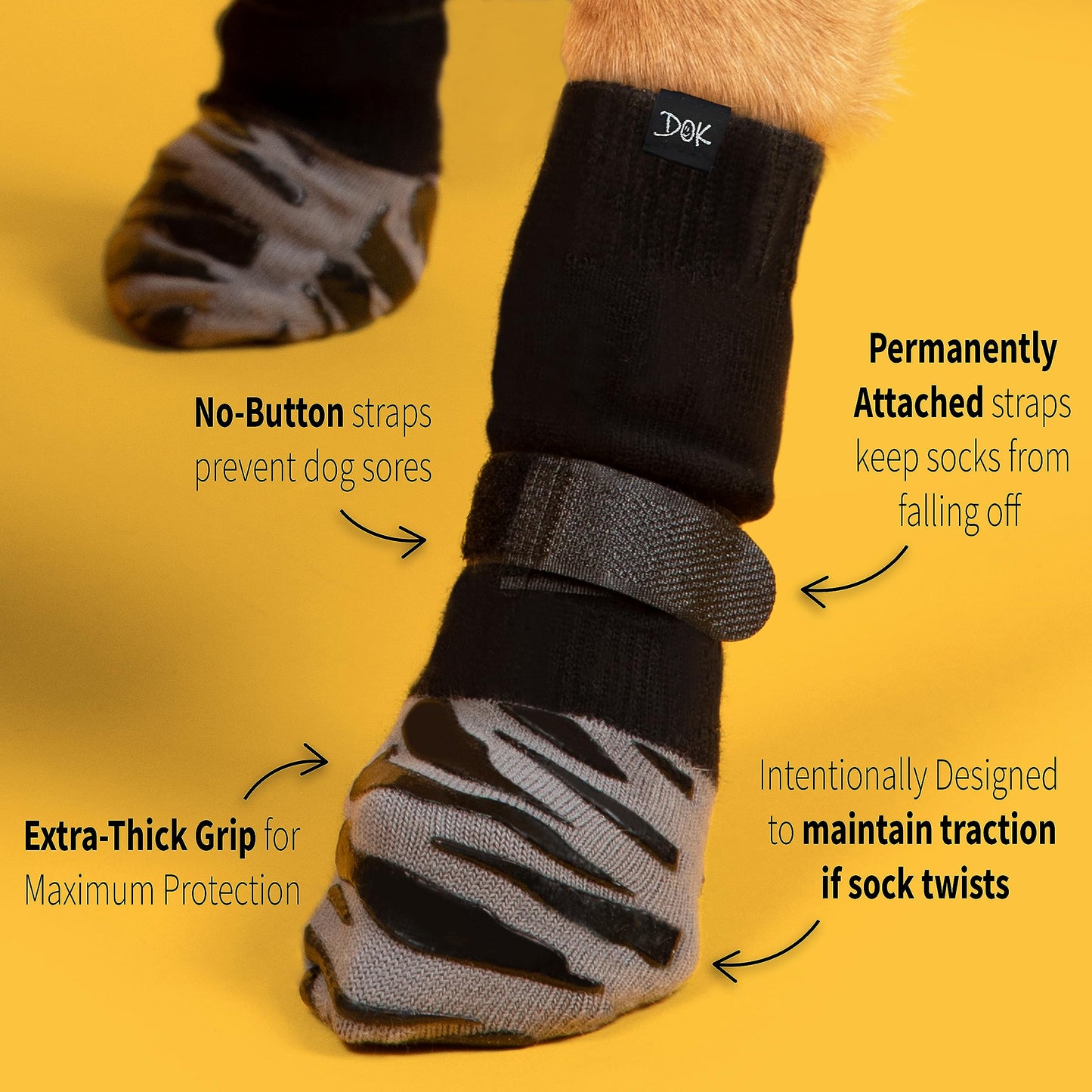 Non-Slip Dog Socks - Premium Grip for Hardwood