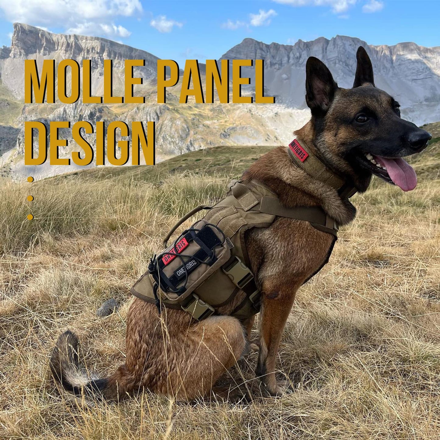 Tactical Dog Harness - Brown